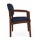 Lesro Lenox Wood Wide Guest Chair Wood Frame, Walnut, RF Blueberry Upholstery LW1201 - alternate 2